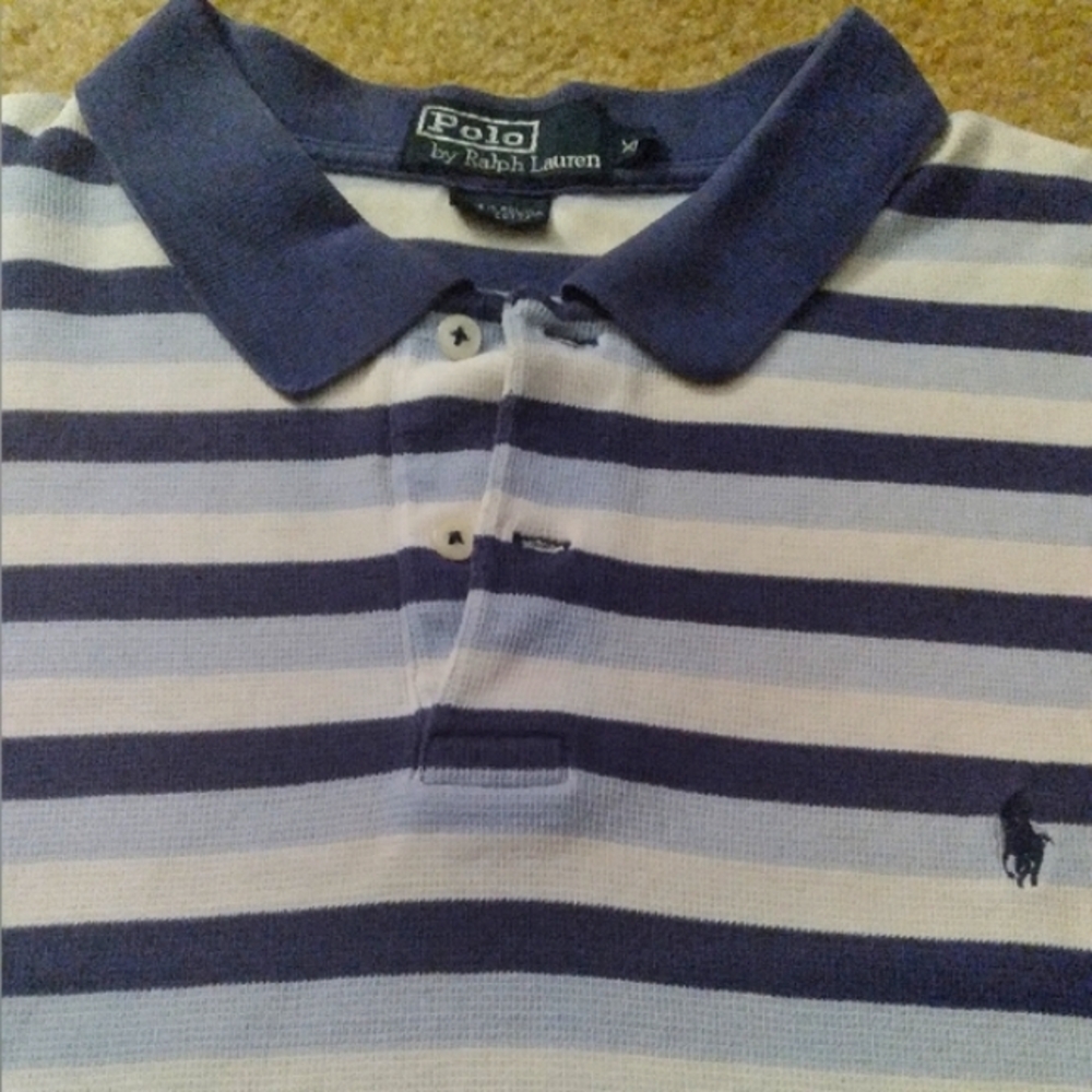 Polo by Ralph Lauren Striped Polo Preppy Y2K Office Casual Academia Shirt XL